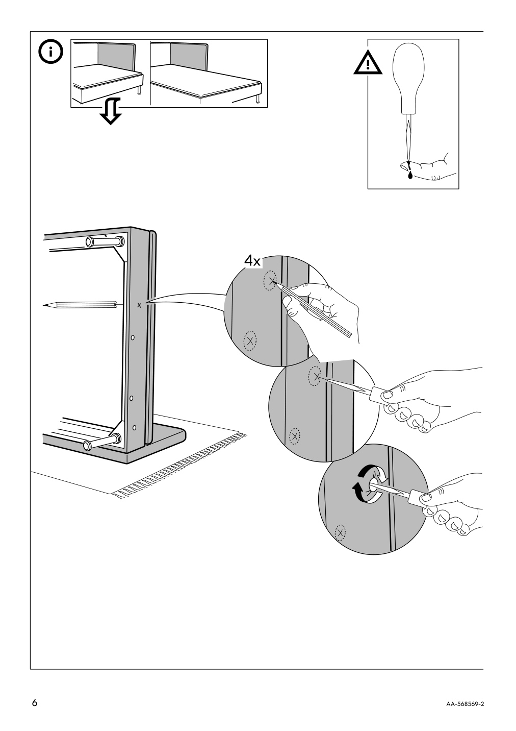 Assembly instructions for IKEA Soederhamn armrest frame | Page 6 - IKEA SÖDERHAMN sectional, 4-seat with chaise 794.521.12