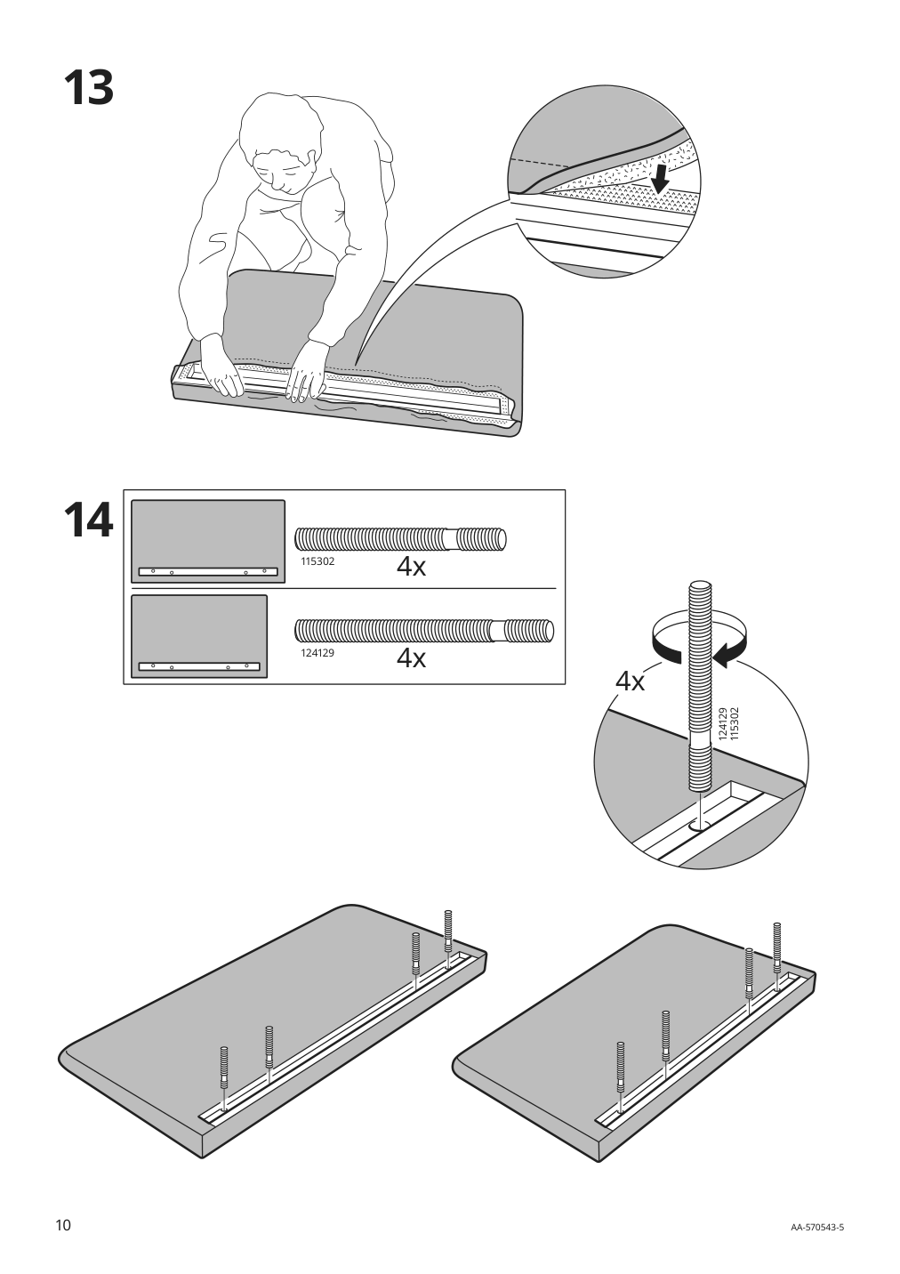 Assembly instructions for IKEA Soederhamn corner section frame | Page 10 - IKEA SÖDERHAMN corner section 194.496.03