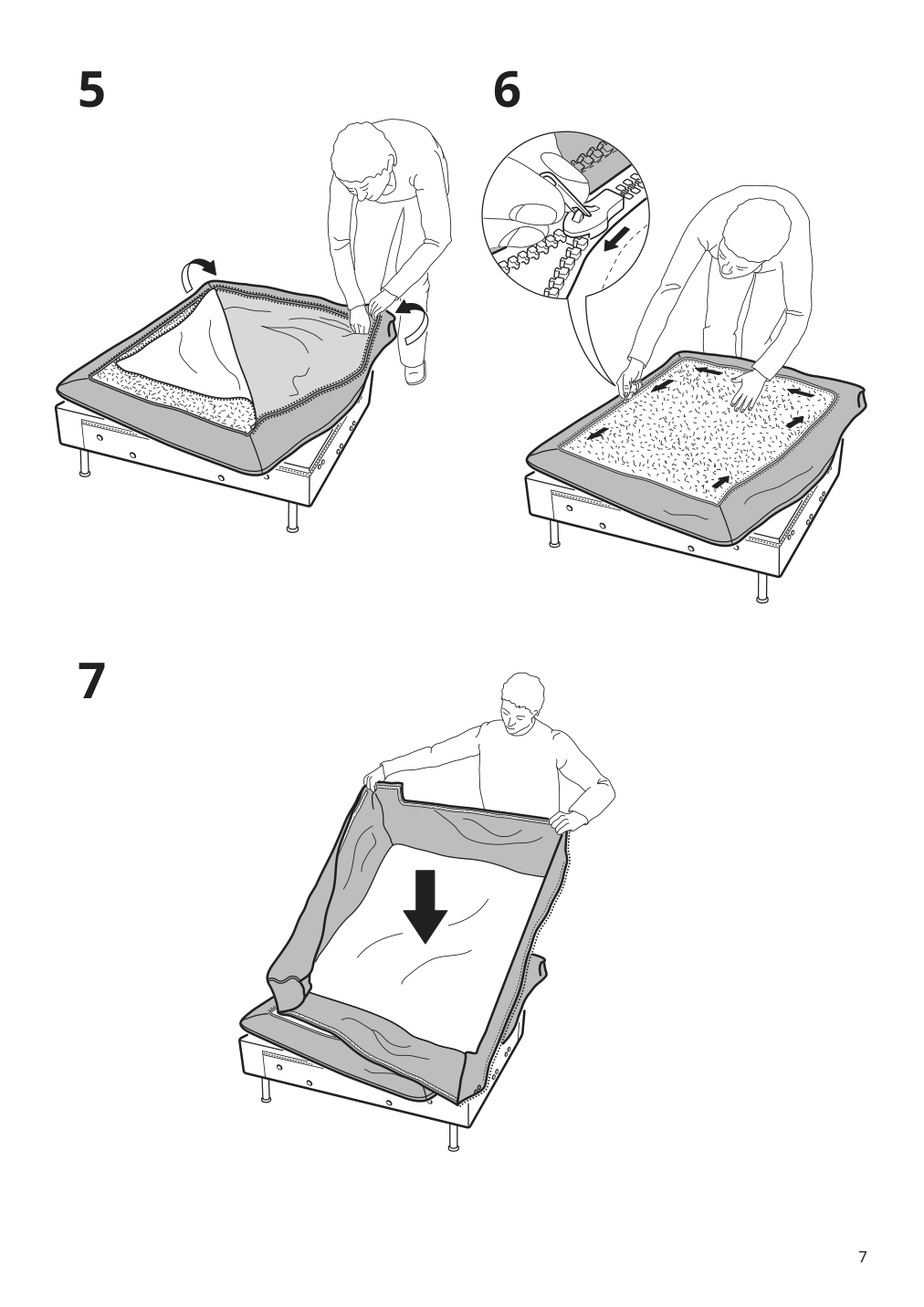 Assembly instructions for IKEA Soederhamn corner section frame | Page 7 - IKEA SÖDERHAMN sectional, 4-seat 395.144.52