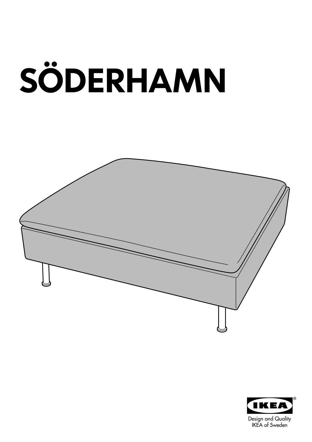 Assembly instructions for IKEA Soederhamn cover for ottoman samsta light pink | Page 1 - IKEA SÖDERHAMN cover for ottoman 803.282.87