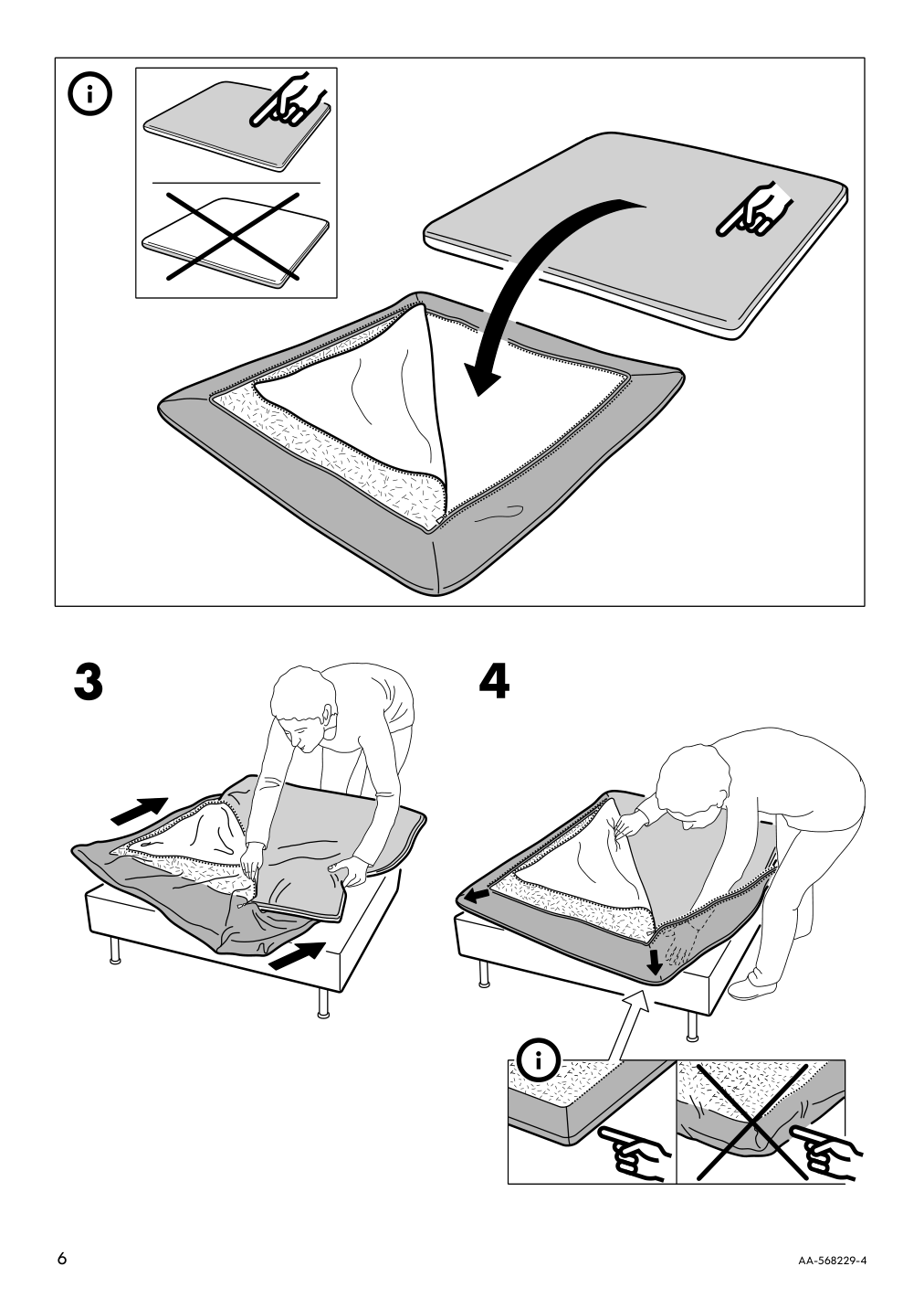 Assembly instructions for IKEA Soederhamn cover for ottoman kelinge rust | Page 6 - IKEA SÖDERHAMN ottoman 595.146.15