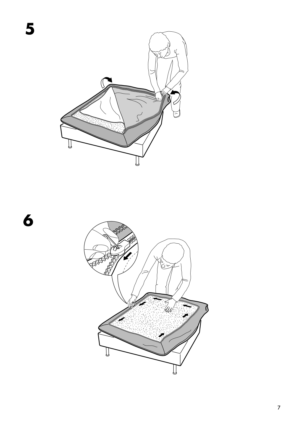 Assembly instructions for IKEA Soederhamn cover for ottoman kelinge gray turquoise | Page 7 - IKEA SÖDERHAMN cover for ottoman 205.673.89