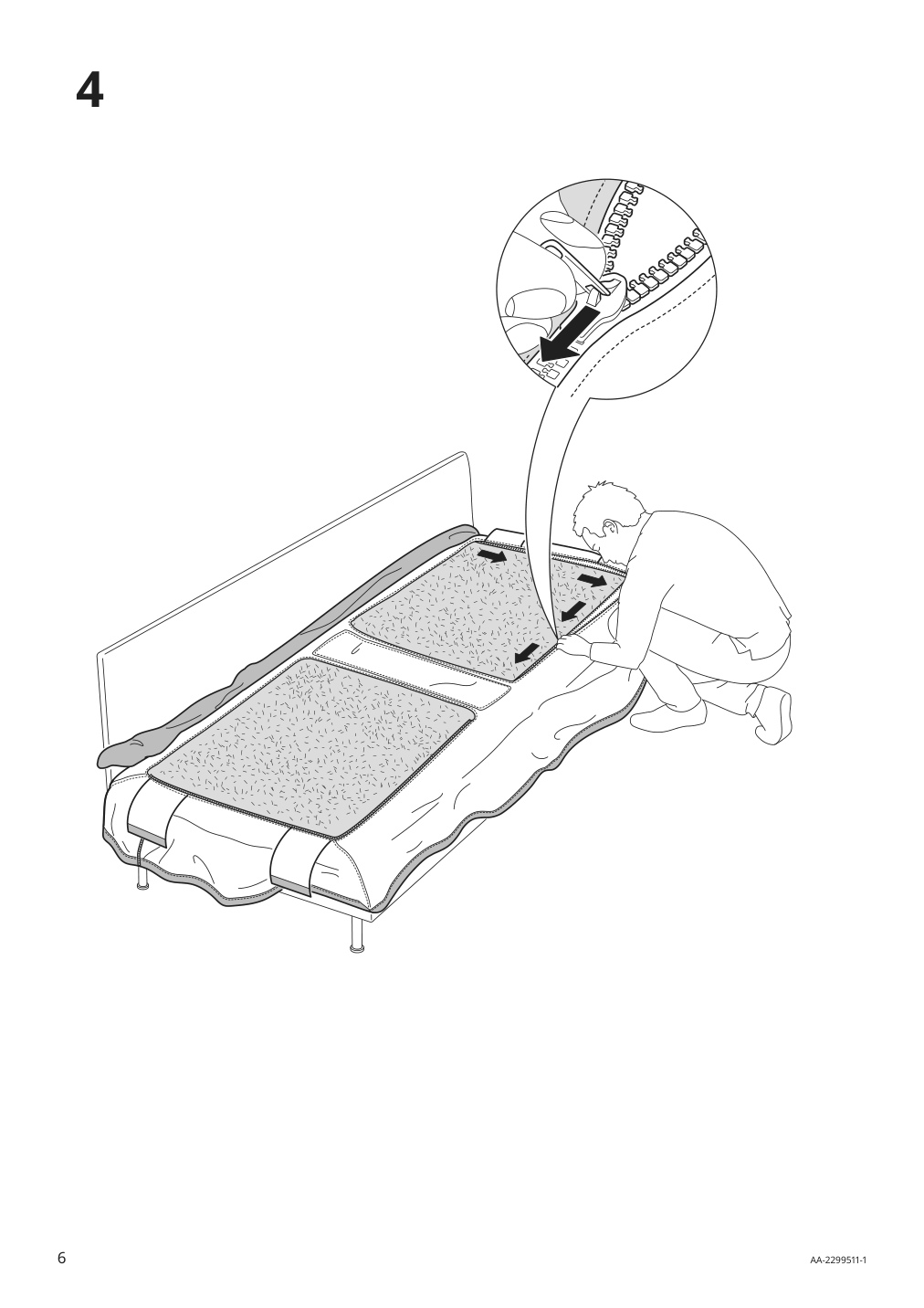 Assembly instructions for IKEA Soederhamn cover for sofa section gransel natural | Page 6 - IKEA SÖDERHAMN sofa section 494.420.92