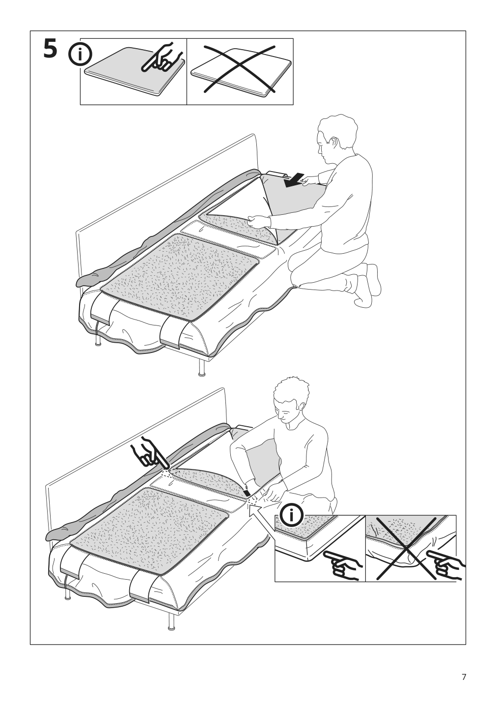 Assembly instructions for IKEA Soederhamn cover for sofa section gransel natural | Page 7 - IKEA SÖDERHAMN sectional, 4-seat with chaise 795.022.92