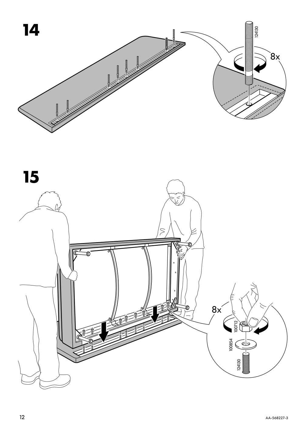 Assembly instructions for IKEA Soederhamn cover for sofa section kelinge gray turquoise | Page 12 - IKEA SÖDERHAMN sectional, 5-seat 695.145.11