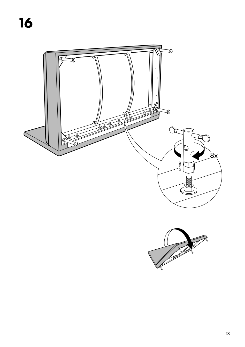 Assembly instructions for IKEA Soederhamn cover for sofa section kelinge gray turquoise | Page 13 - IKEA SÖDERHAMN cover for sofa section 305.673.55