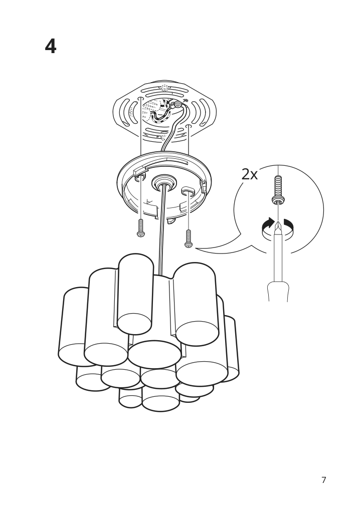 Assembly instructions for IKEA Soedersvik led ceiling lamp white glossy | Page 7 - IKEA SÖDERSVIK LED ceiling lamp 504.562.24