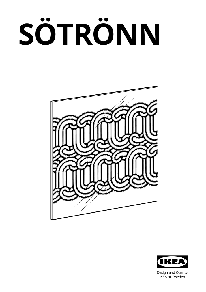 Assembly instructions for IKEA Soetroenn decorative mirror patterned black | Page 1 - IKEA SÖTRÖNN decorative mirror 505.604.71