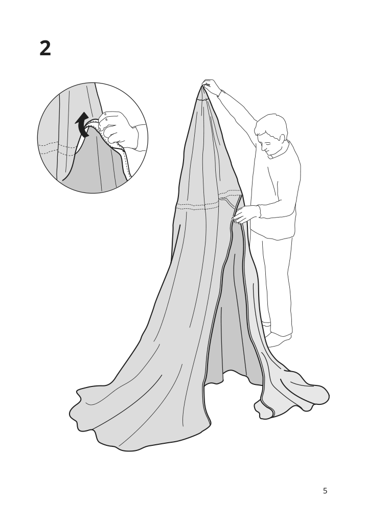 Assembly instructions for IKEA Solig net white | Page 5 - IKEA SOLIG net 101.481.57