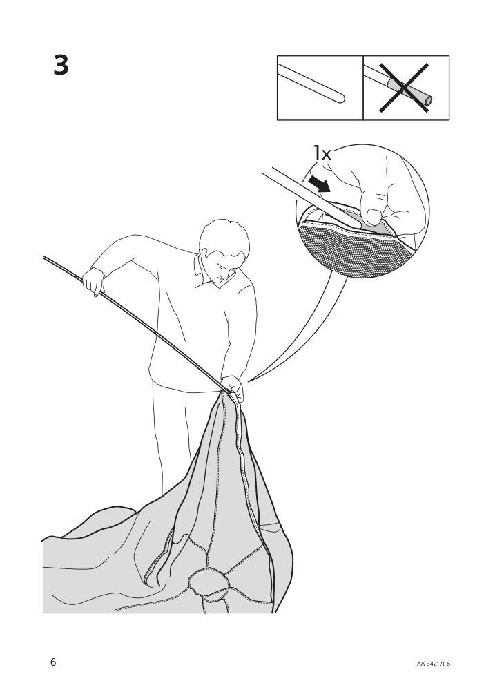 Assembly instructions for IKEA Solig net white | Page 6 - IKEA SOLIG net 101.481.57