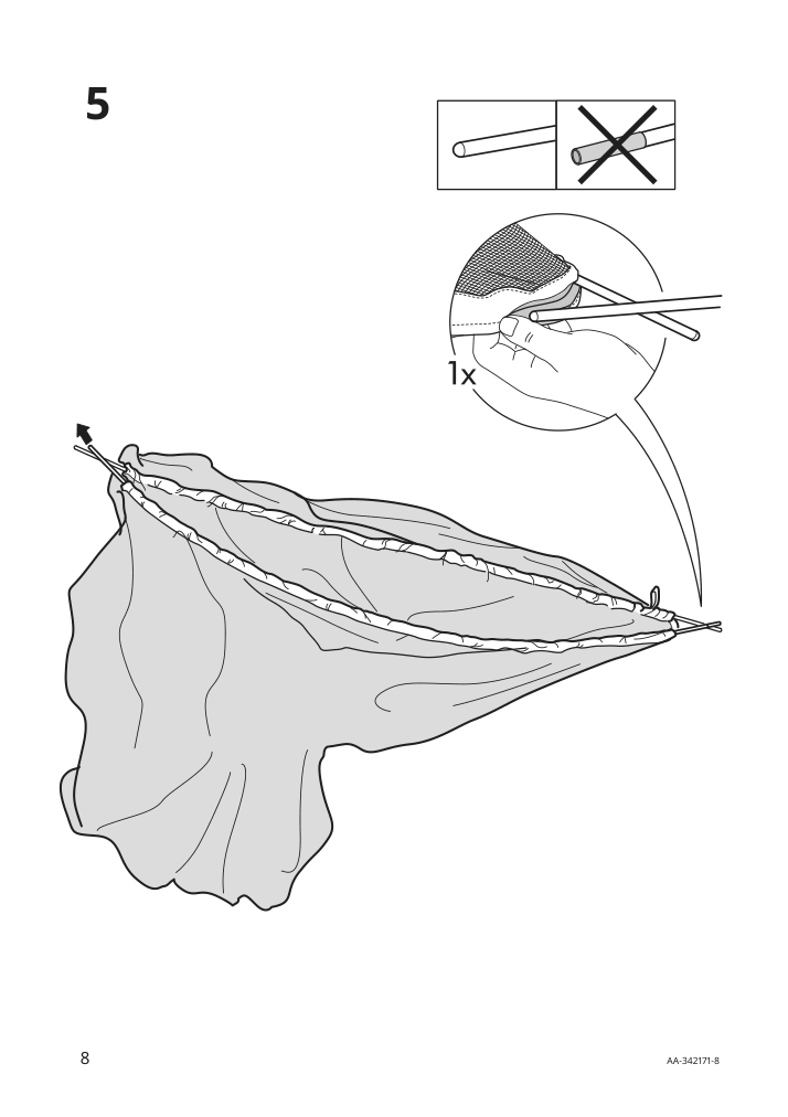 Assembly instructions for IKEA Solig net white | Page 8 - IKEA SOLIG net 101.481.57