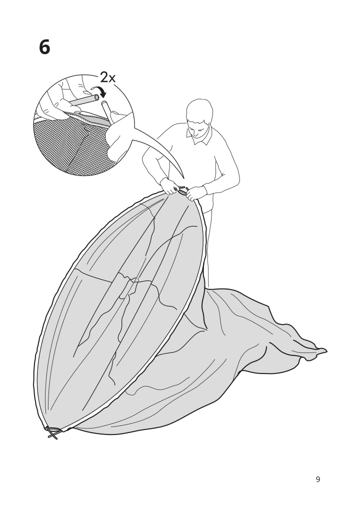 Assembly instructions for IKEA Solig net white | Page 9 - IKEA SOLIG net 101.481.57