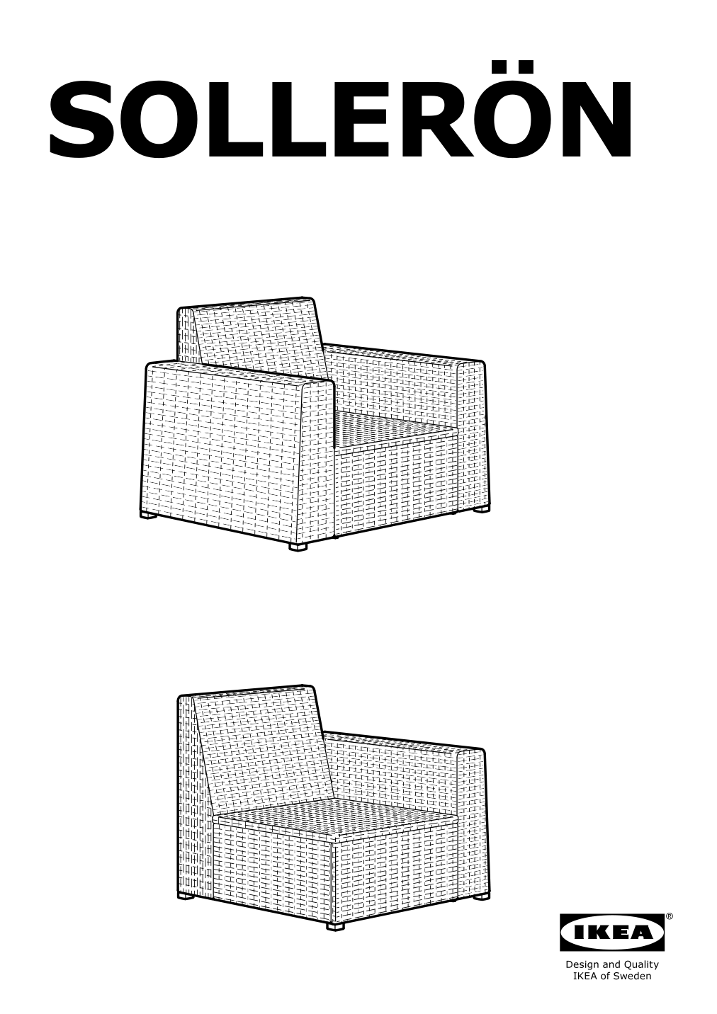 Assembly instructions for IKEA Solleroen armrest outdoor brown | Page 1 - IKEA SOLLERÖN armchair, outdoor 293.083.63