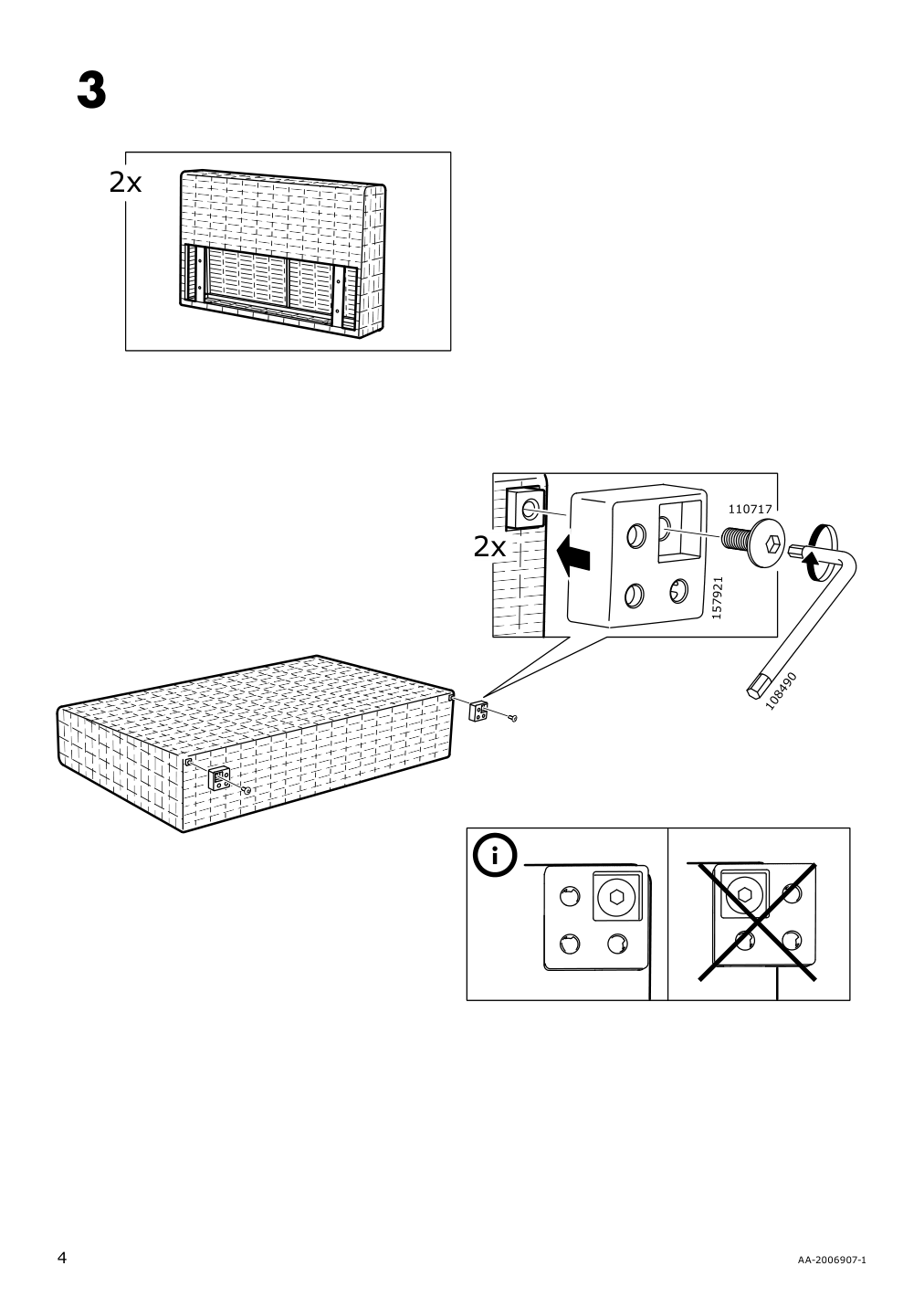 Assembly instructions for IKEA Solleroen armrest outdoor brown | Page 4 - IKEA SOLLERÖN armchair, outdoor 293.083.63