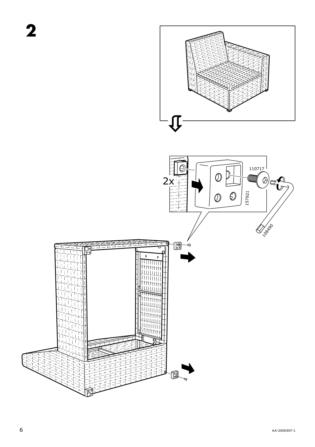 Assembly instructions for IKEA Solleroen armrest outdoor brown | Page 6 - IKEA SOLLERÖN armchair, outdoor 293.083.63