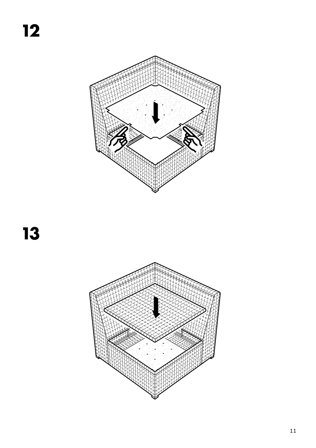 Assembly instructions for IKEA Solleroen corner section outdoor brown | Page 11 - IKEA SOLLERÖN modular corner sofa 3-seat, outdoor 592.526.56