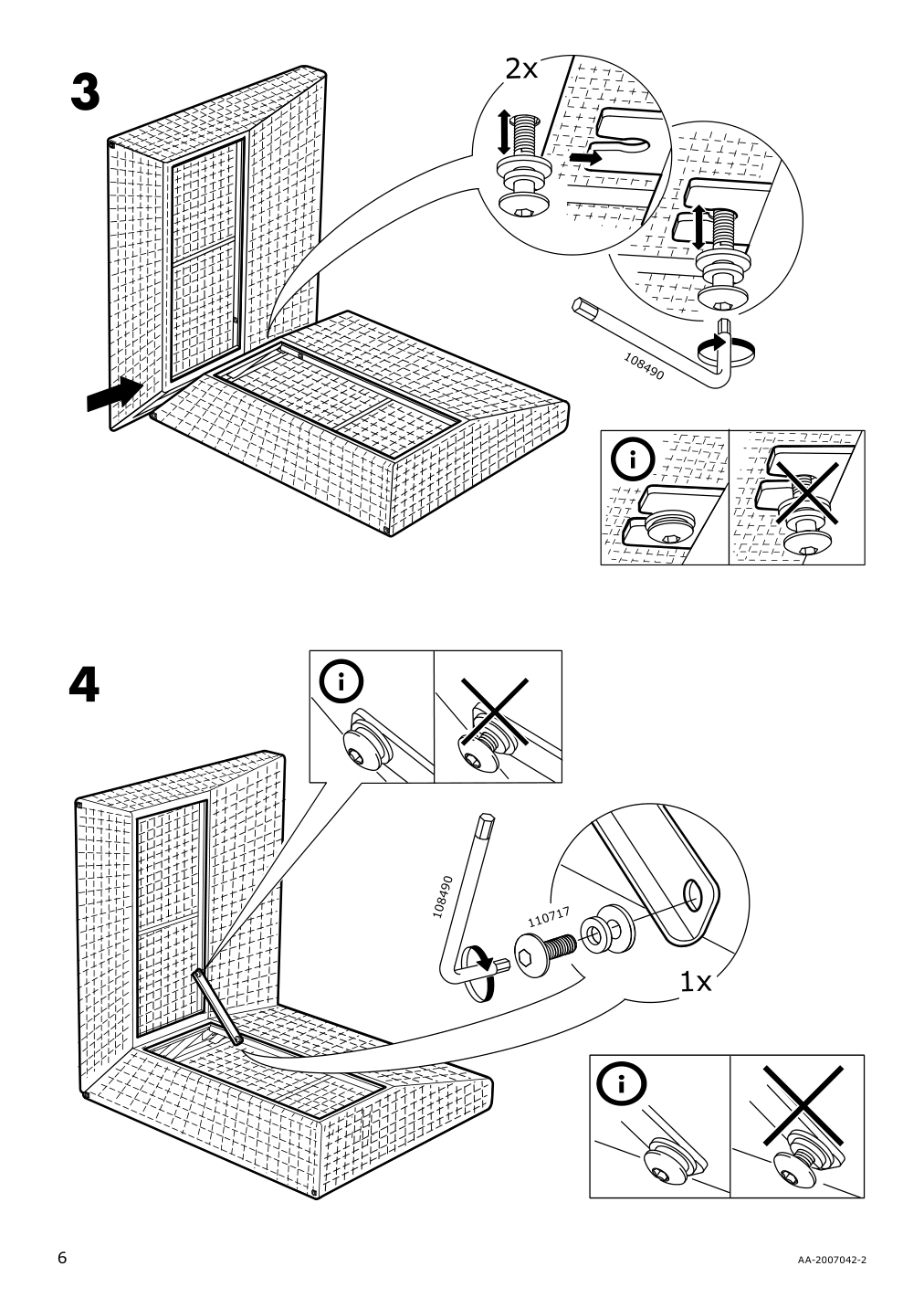 Assembly instructions for IKEA Solleroen corner section outdoor brown | Page 6 - IKEA SOLLERÖN modular corner sofa 3-seat, outdoor 592.526.56