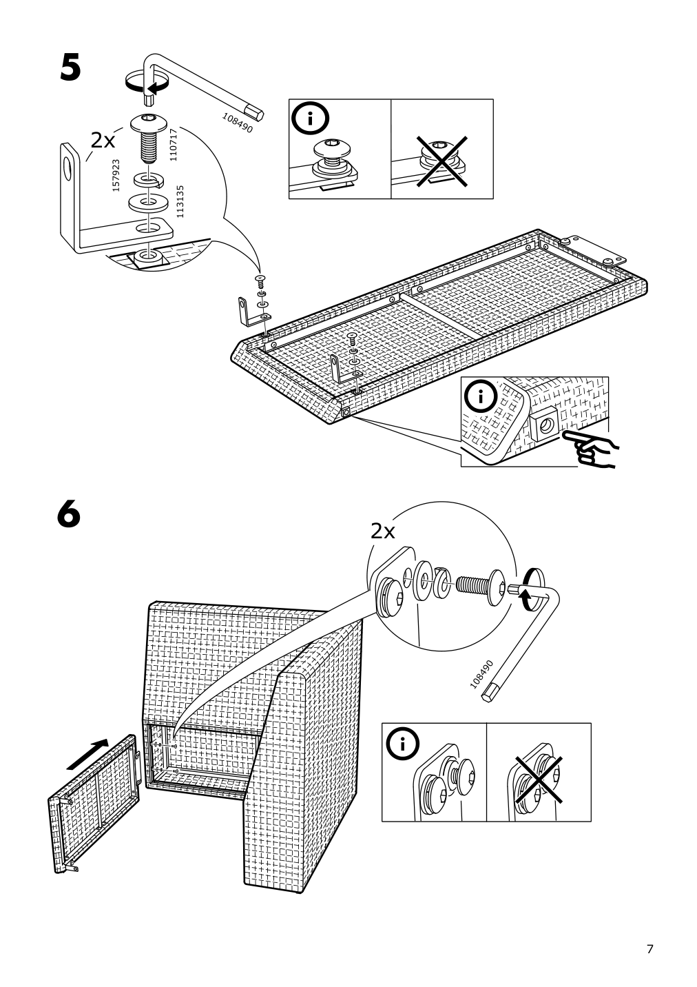 Assembly instructions for IKEA Solleroen corner section outdoor brown | Page 7 - IKEA SOLLERÖN modular corner sofa 3-seat, outdoor 592.526.56