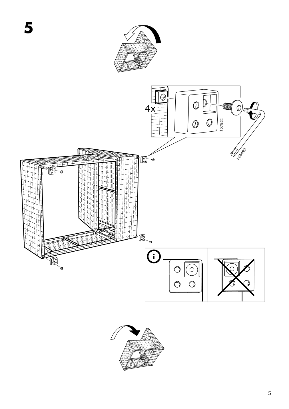 Assembly instructions for IKEA Solleroen one seat section outdoor brown | Page 5 - IKEA SOLLERÖN armchair, outdoor 293.083.63