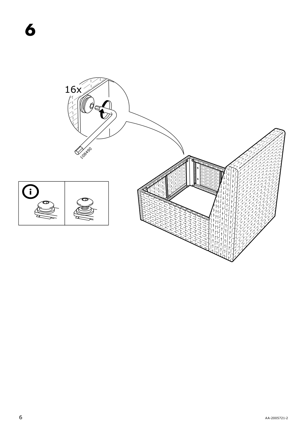 Assembly instructions for IKEA Solleroen one seat section outdoor brown | Page 6 - IKEA SOLLERÖN armchair, outdoor 293.083.63