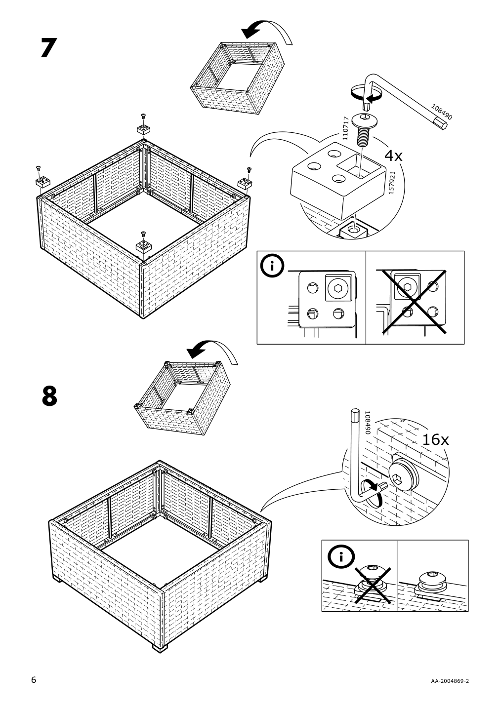 Assembly instructions for IKEA Solleroen stool outdoor brown | Page 6 - IKEA SOLLERÖN 3-seat modular sofa, outdoor 392.527.04