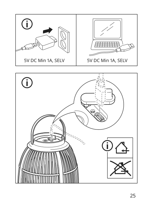 Assembly instructions for IKEA Solvinden led floor lamp battery operated outdoor | Page 25 - IKEA SOLVINDEN LED floor lamp 005.705.90