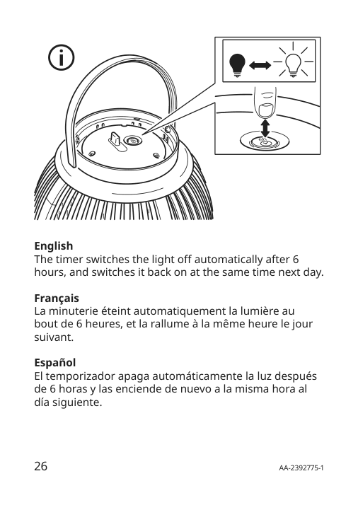 Assembly instructions for IKEA Solvinden led floor lamp battery operated outdoor | Page 26 - IKEA SOLVINDEN LED floor lamp 005.705.90