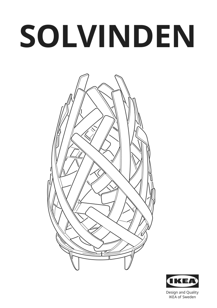 Assembly instructions for IKEA Solvinden led floor lamp battery operated outdoor | Page 1 - IKEA SOLVINDEN LED floor lamp 805.705.91