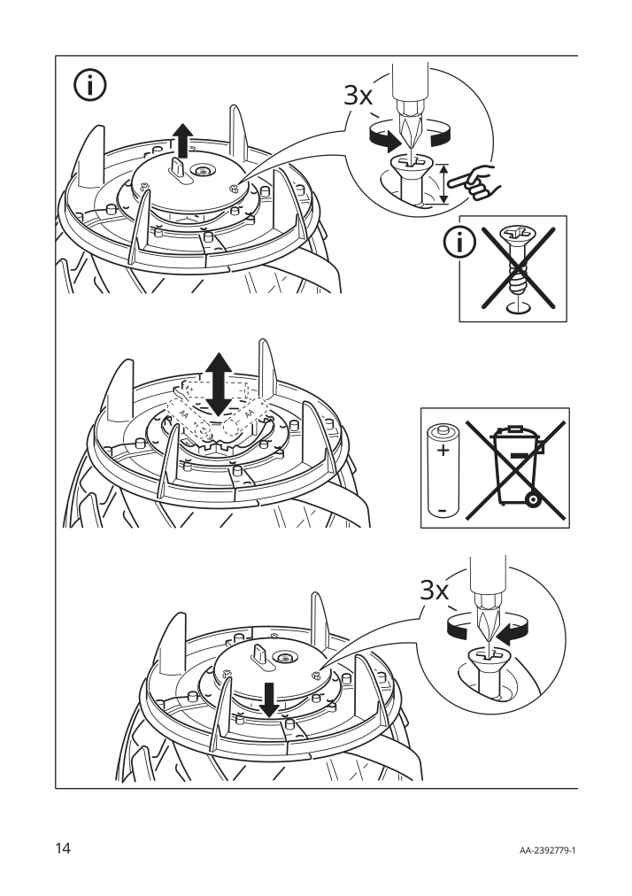 Assembly instructions for IKEA Solvinden led floor lamp battery operated outdoor | Page 14 - IKEA SOLVINDEN LED floor lamp 805.705.91