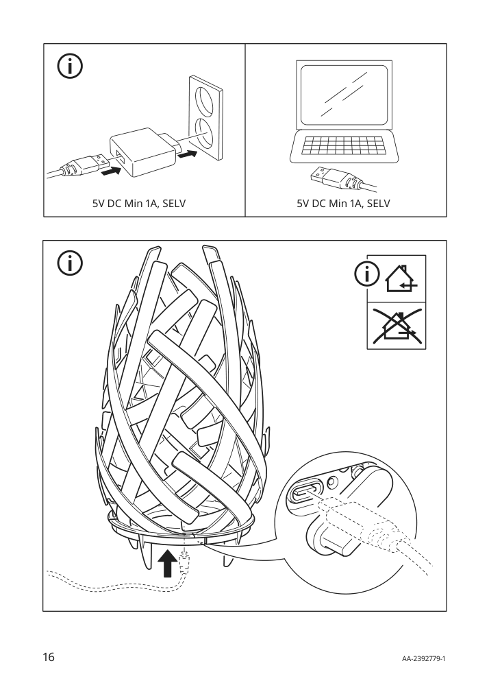 Assembly instructions for IKEA Solvinden led floor lamp battery operated outdoor | Page 16 - IKEA SOLVINDEN LED floor lamp 805.705.91