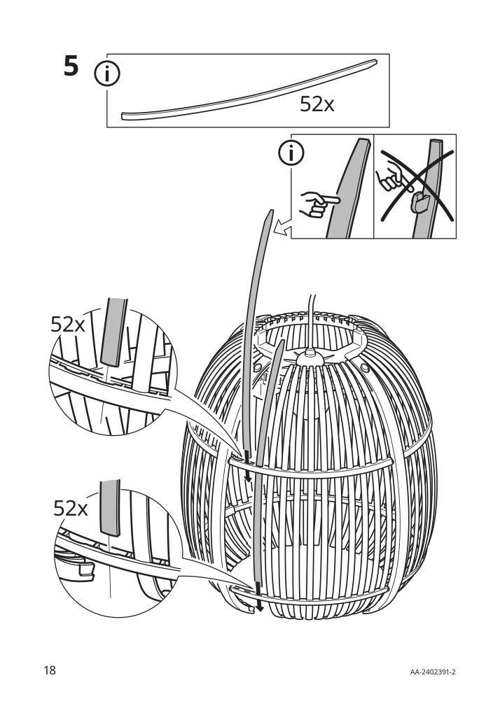 Assembly instructions for IKEA Solvinden led pendant lamp outdoor oval | Page 18 - IKEA SOLVINDEN LED pendant lamp 105.718.34