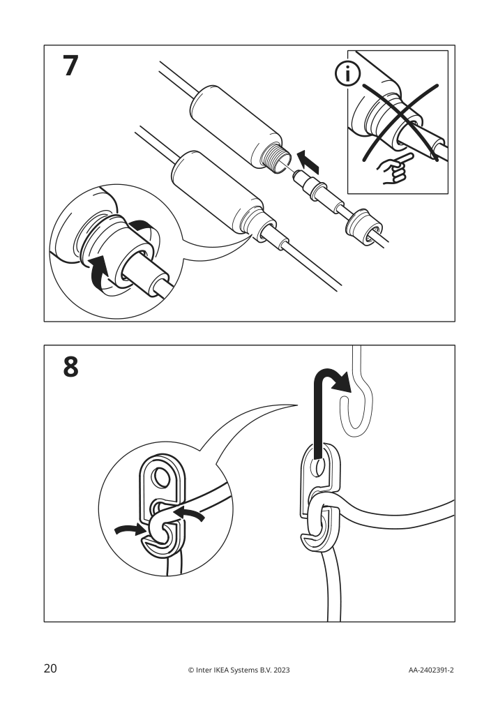 Assembly instructions for IKEA Solvinden led pendant lamp outdoor oval | Page 20 - IKEA SOLVINDEN LED pendant lamp 105.718.34