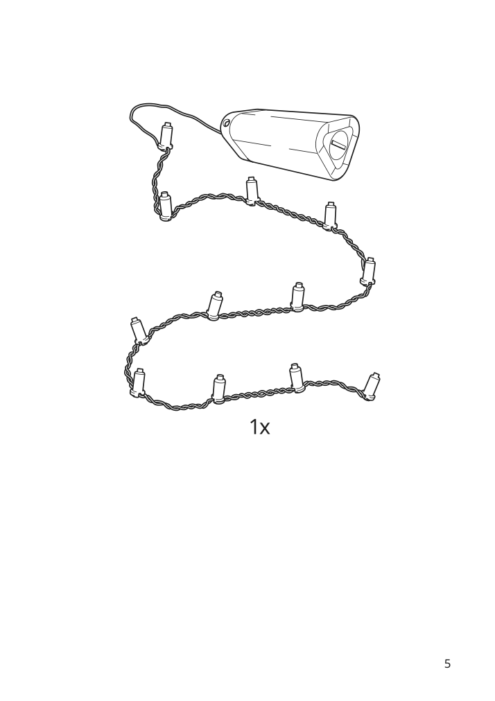 Assembly instructions for IKEA Solvinden led string light with 12 lights battery operated outdoor mini headlight blue | Page 5 - IKEA SOLVINDEN LED string light with 12 lights 204.845.82