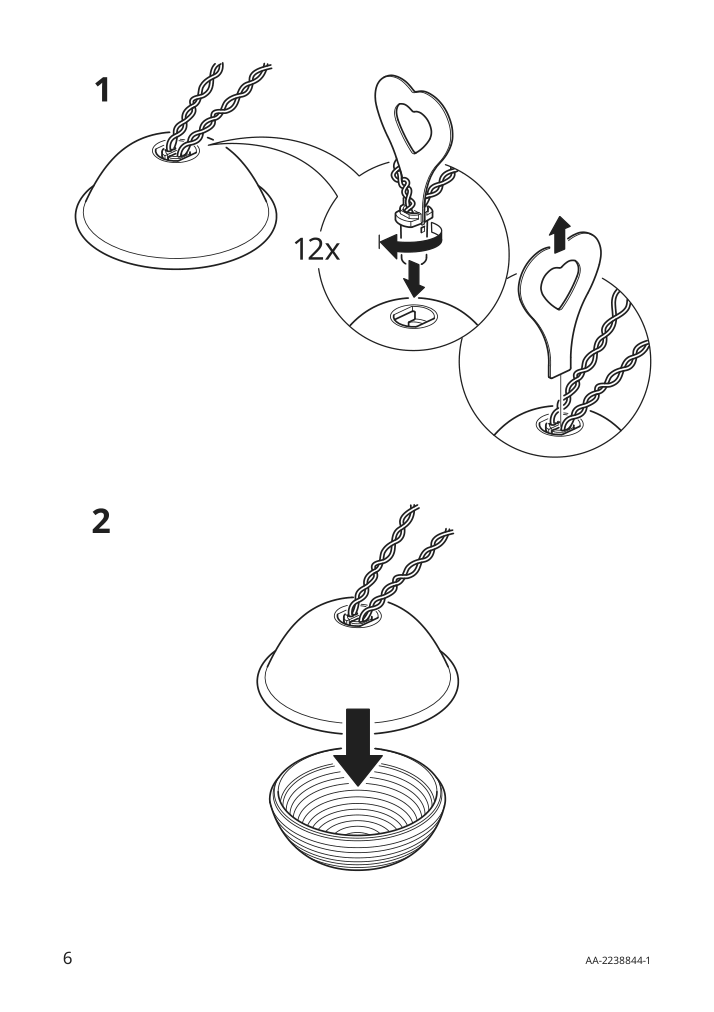 Assembly instructions for IKEA Solvinden led string light with 12 lights battery operated outdoor mini headlight blue | Page 6 - IKEA SOLVINDEN LED string light with 12 lights 204.845.82