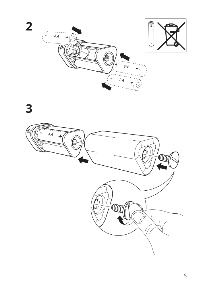 Assembly instructions for IKEA Solvinden led string light with 12 lights battery operated outdoor multicolor | Page 5 - IKEA SOLVINDEN LED string light with 12 lights 204.845.63