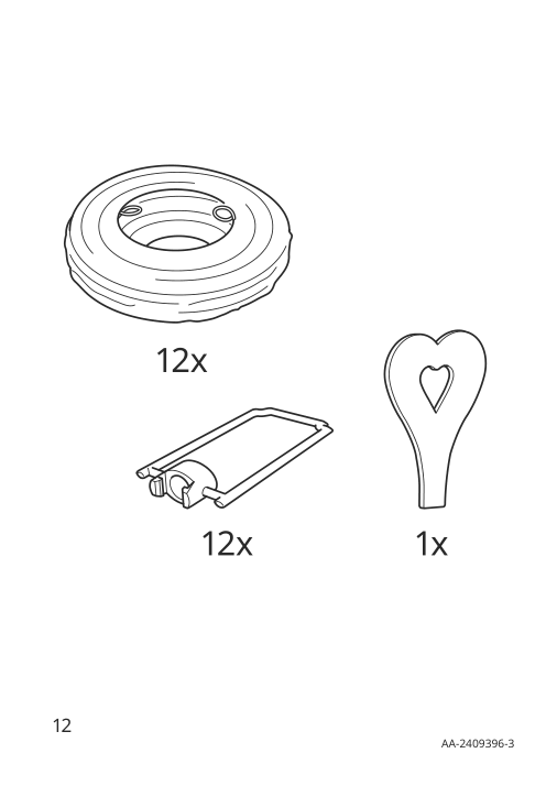 Assembly instructions for IKEA Solvinden led string light with 12 lights outdoor battery operated yellow waves | Page 12 - IKEA SOLVINDEN LED string light with 12 lights 605.705.87