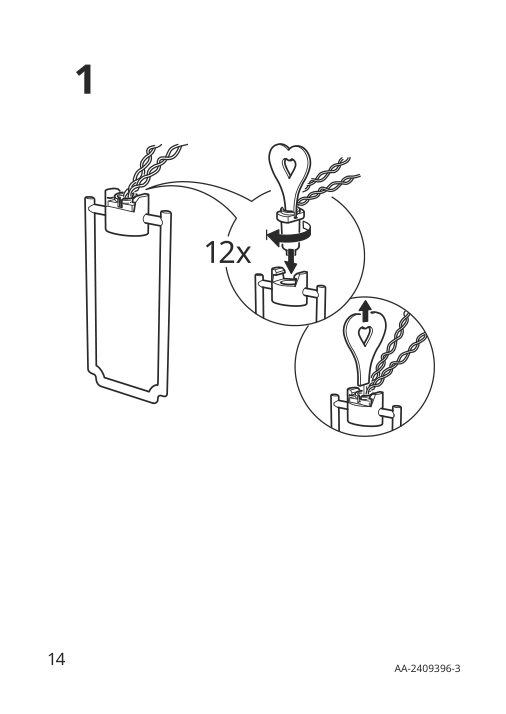 Assembly instructions for IKEA Solvinden led string light with 12 lights outdoor battery operated yellow waves | Page 14 - IKEA SOLVINDEN LED string light with 12 lights 605.705.87