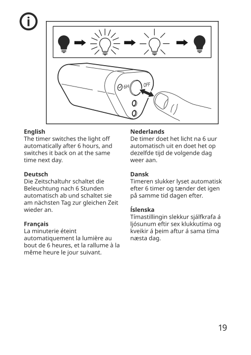 Assembly instructions for IKEA Solvinden led string light with 12 lights outdoor battery operated yellow waves | Page 19 - IKEA SOLVINDEN LED string light with 12 lights 605.705.87