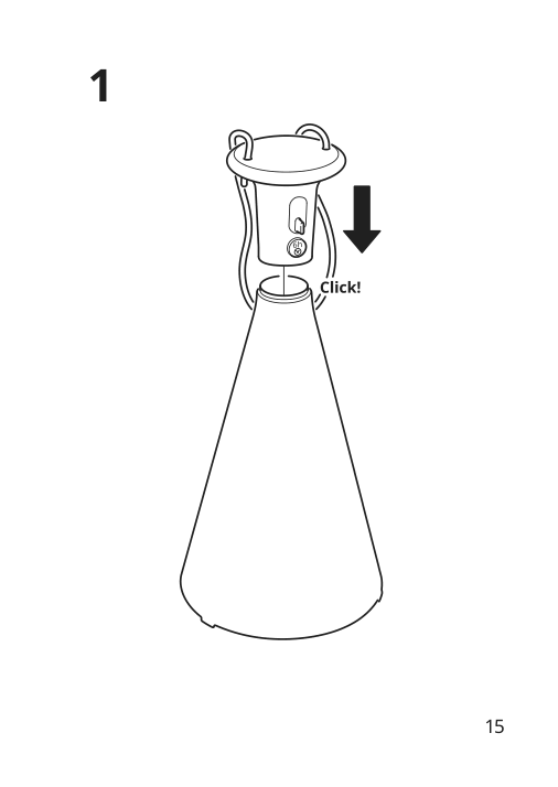 Assembly instructions for IKEA Solvinden led table lamp battery operated outdoor cone shaped white | Page 15 - IKEA SOLVINDEN LED table lamp 705.718.88