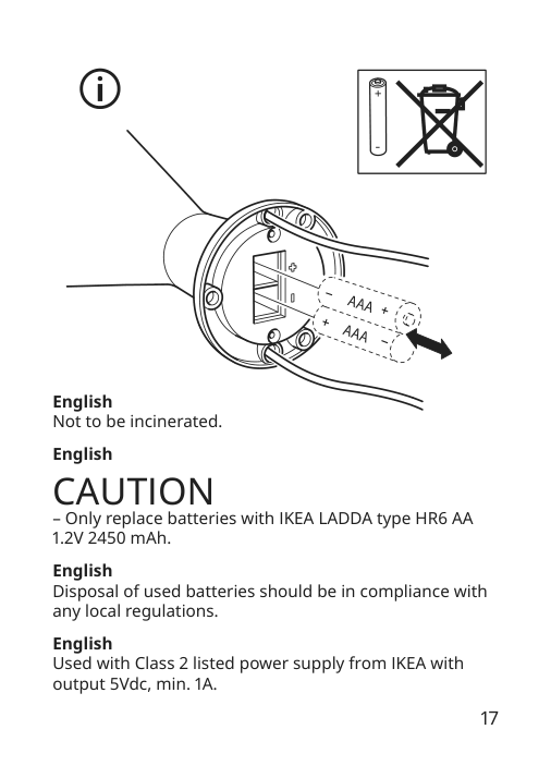 Assembly instructions for IKEA Solvinden led table lamp battery operated outdoor cone shaped white | Page 17 - IKEA SOLVINDEN LED table lamp 705.718.88