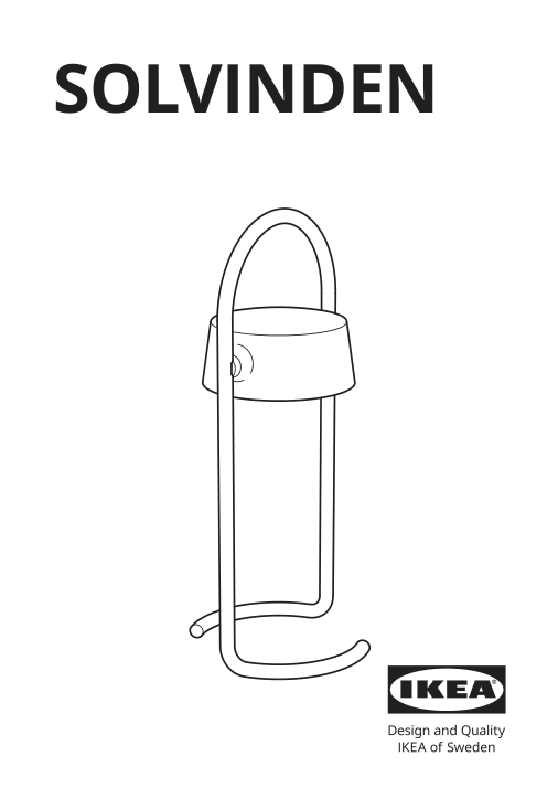 Assembly instructions for IKEA Solvinden led table lamp battery operated outdoor green | Page 1 - IKEA SOLVINDEN LED table lamp 805.718.97