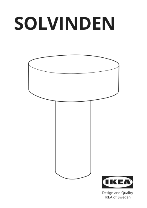 Assembly instructions for IKEA Solvinden led table lamp battery operated outdoor white | Page 1 - IKEA SOLVINDEN LED table lamp 405.719.03