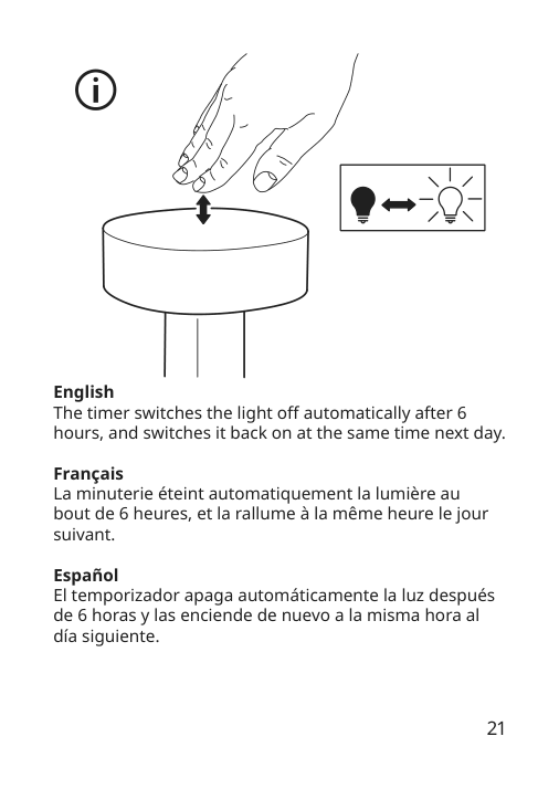 Assembly instructions for IKEA Solvinden led table lamp battery operated outdoor white | Page 21 - IKEA SOLVINDEN LED table lamp 405.719.03