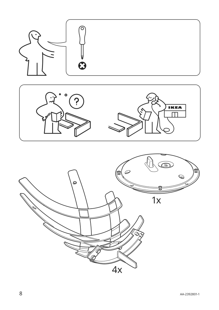 Assembly instructions for IKEA Solvinden led table lamp battery operated outdoor | Page 8 - IKEA SOLVINDEN LED table lamp 005.705.71