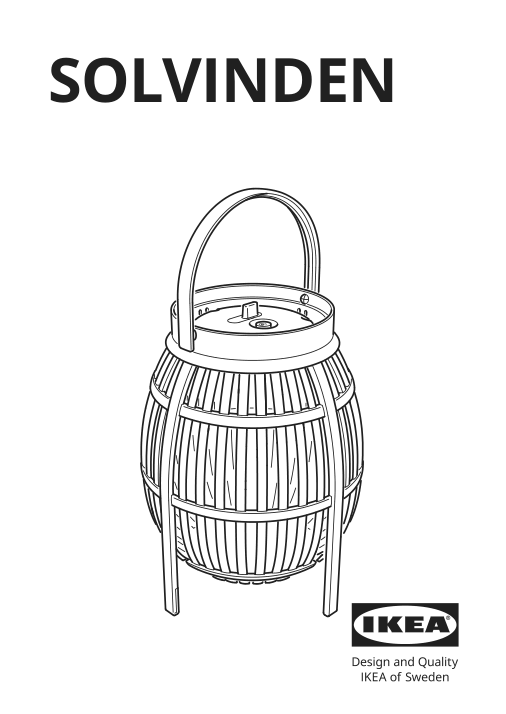 Assembly instructions for IKEA Solvinden led table lamp battery operated outdoor | Page 1 - IKEA SOLVINDEN LED table lamp 605.705.73