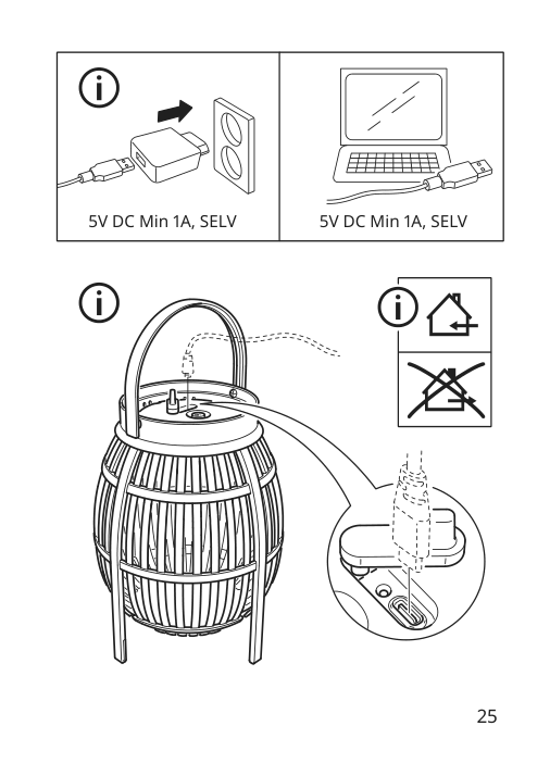 Assembly instructions for IKEA Solvinden led table lamp battery operated outdoor | Page 25 - IKEA SOLVINDEN LED table lamp 605.705.73