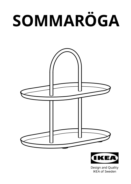 Assembly instructions for IKEA Sommaroega serving stand two tiers light grey beige | Page 1 - IKEA SOMMARÖGA serving stand, two tiers 405.612.92