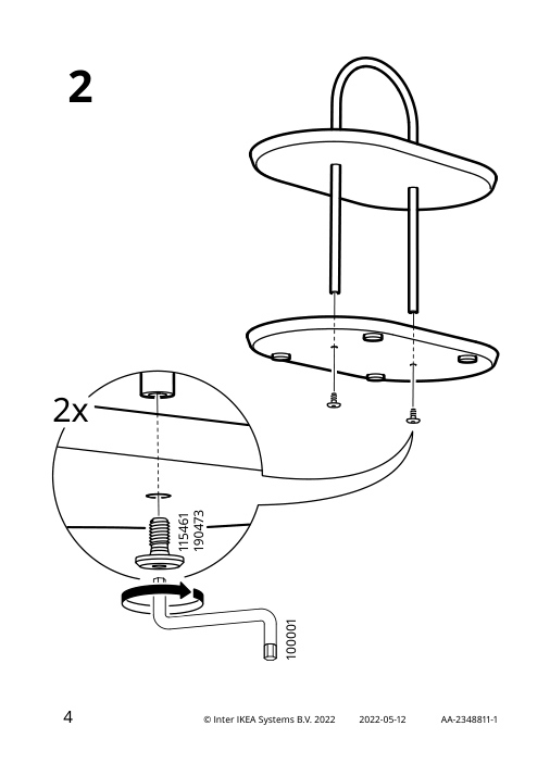 Assembly instructions for IKEA Sommaroega serving stand two tiers light grey beige | Page 4 - IKEA SOMMARÖGA serving stand, two tiers 405.612.92