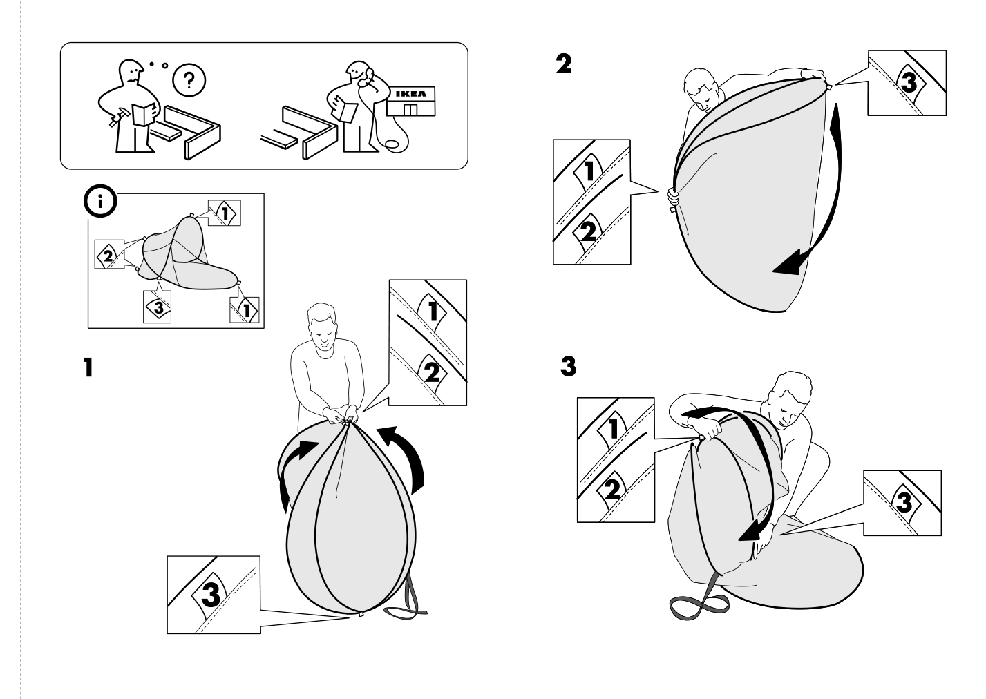 Assembly instructions for IKEA Sommarvind pop up sun wind shelter | Page 1 - IKEA SOMMARVIND pop-up sun/wind shelter 302.188.61