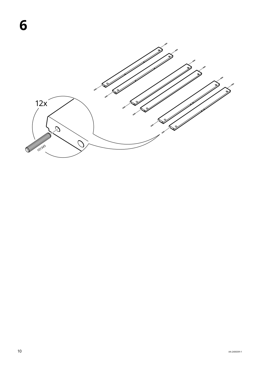 Assembly instructions for IKEA Songesand 6 drawer dresser | Page 10 - IKEA SONGESAND 6-drawer dresser 505.728.36